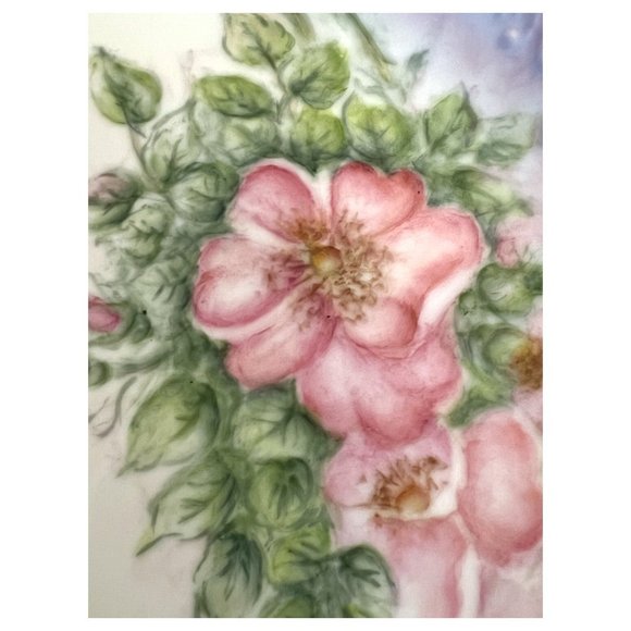 RARE! Vtg Set Charming Floral Snack Plates 4 Colors. Heart-achingly Sweet! 9.5" - Picture 10 of 16